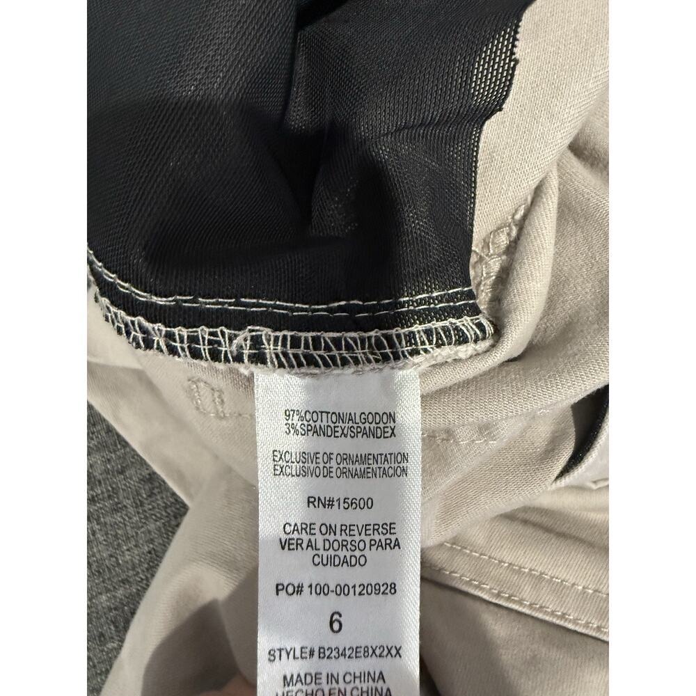 Democracy Womens Ab Technology Utility Cargo Pants Size 6 Khaki Roll Tab Crop - Picture 10 of 10